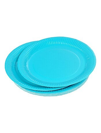 Set de 20 assiettes carton 23 cm Unies gris