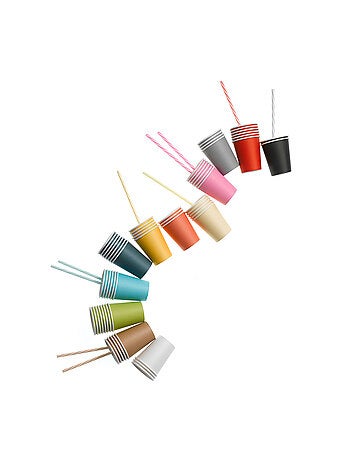 Set de 20 gobelets en carton Gris