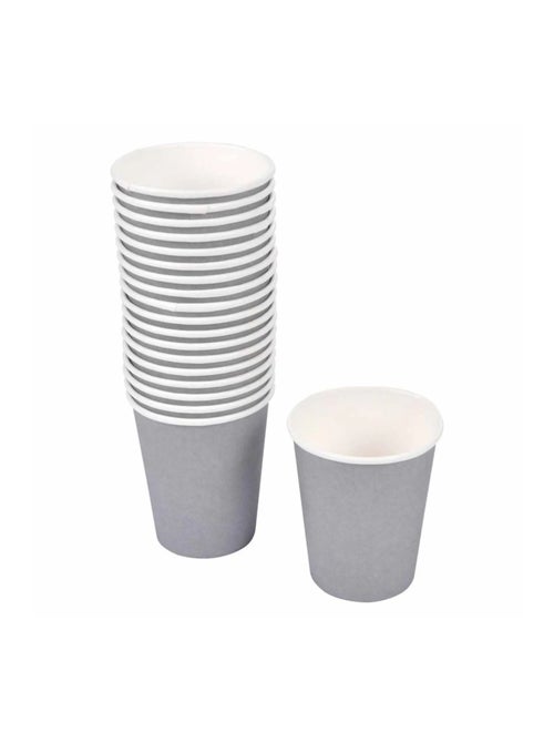 Set de 20 gobelets en carton Gris - Kiabi