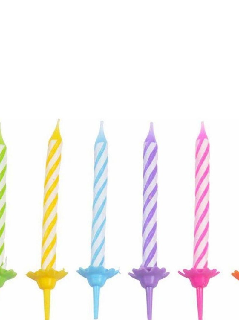 Set de 24 bougies d anniversaire 5.5 cm bleu Bleu - Kiabi