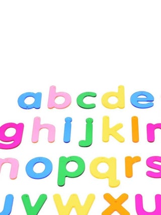 Set de 26 lettres de couleurs translucides