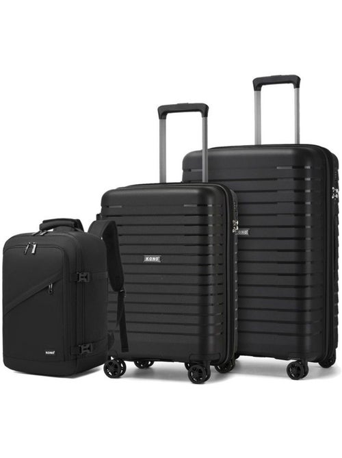 Set de 3 bagages - rigide, 4 roulettes, serrure tsa - kono - Kiabi Set de 3 bagages - rigide, 4 roulettes, serrure tsa - kono - Kiabi