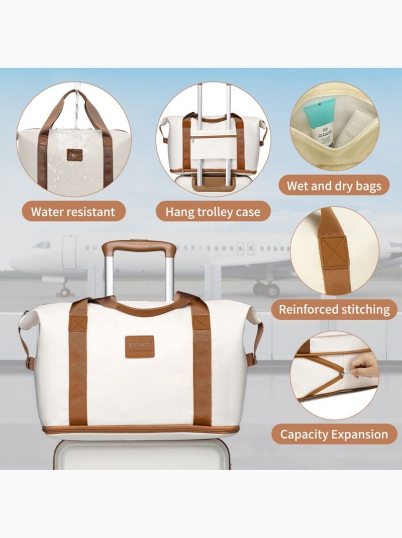 Set de 3 bagages - rigide, abs, légère, 4 roulettes, serrure tsa - kono Blanc - Kiabi