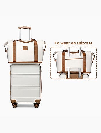 Set de 3 bagages - rigide, abs, légère, 4 roulettes, serrure tsa - kono