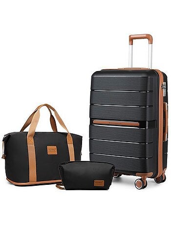 Set de 3 bagages - rigide, polypropylène, légère - british traveller