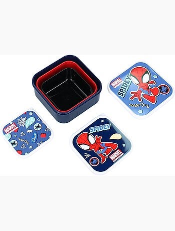 Set de 3 boîtes à goûter - Spidey et ses Amis – Snackbox Spider-Man - 3-en-1
