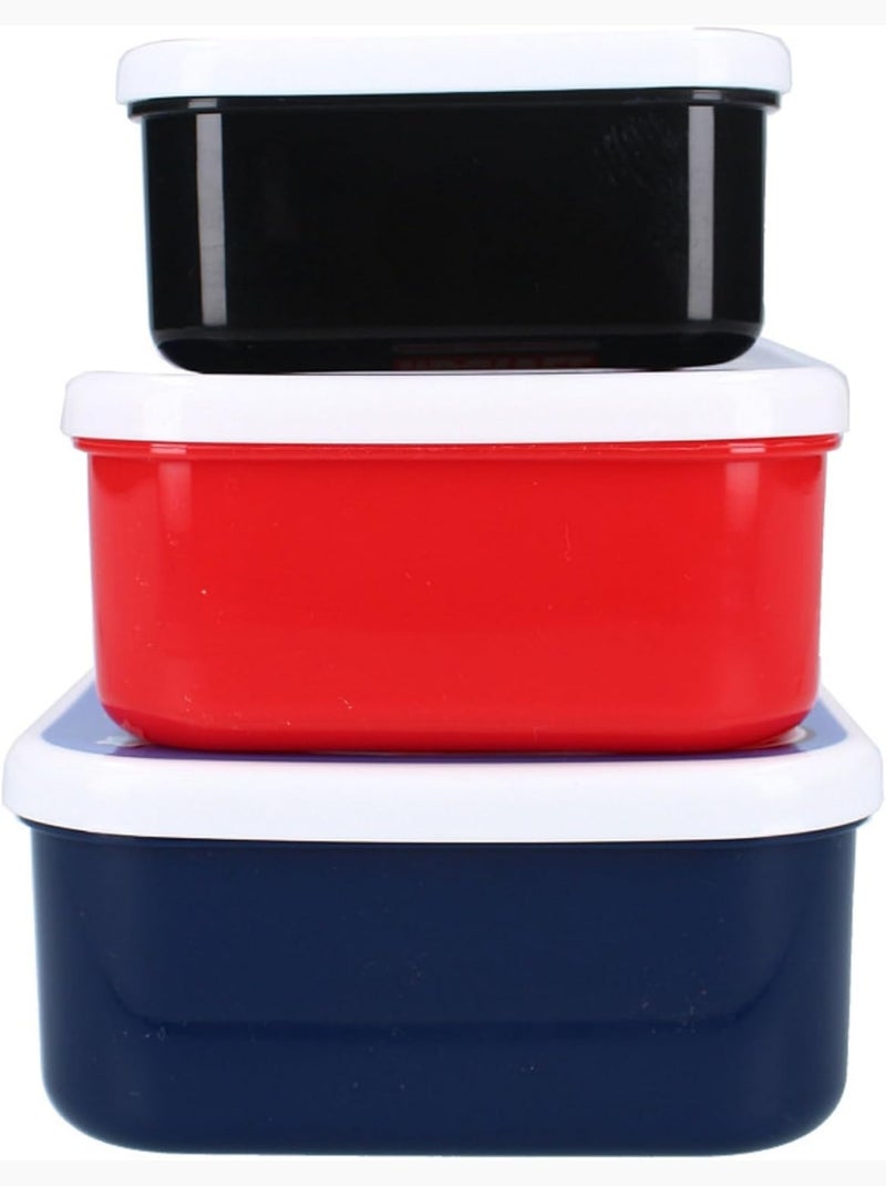Set de 3 boîtes à goûter - Spidey et ses Amis – Snackbox Spider-Man - 3-en-1 Bleu Rouge - Kiabi