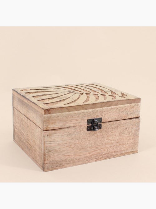 Set de 3 boîtes en bois couvercle doré - Kiabi Set de 3 boîtes en bois couvercle doré - Kiabi