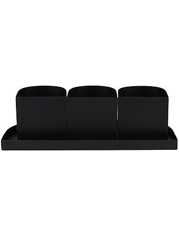 Set de 3 cache-pots sur plateau 49cm