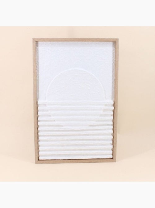 Set de 3 cadres décoratifs blanc en relief 40x60cm - Kiabi