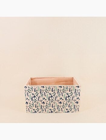 Set de 3 caisses fleuris en bois