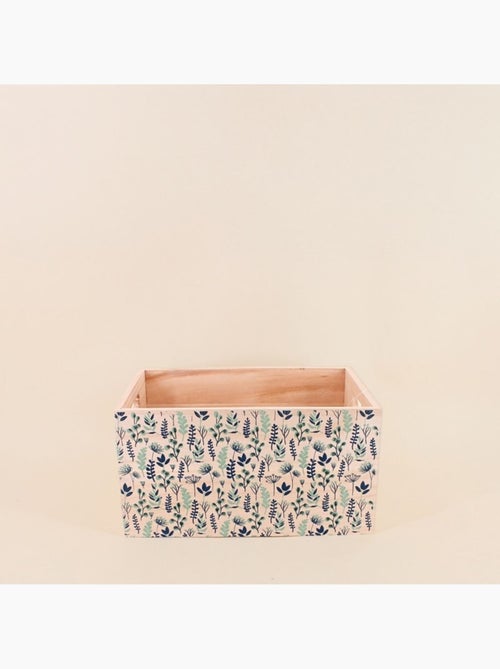 Set de 3 caisses fleuris en bois - Kiabi