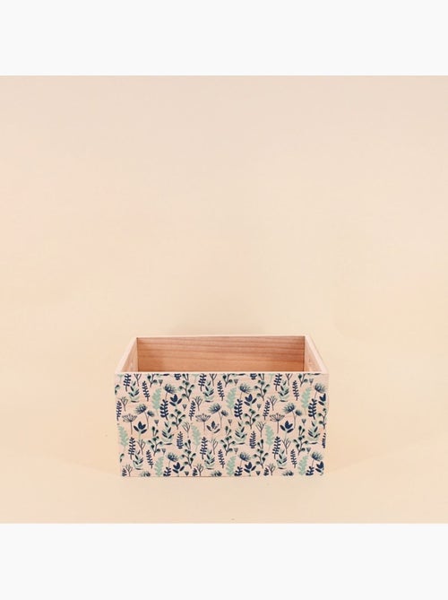 Set de 3 caisses fleuris en bois - Kiabi