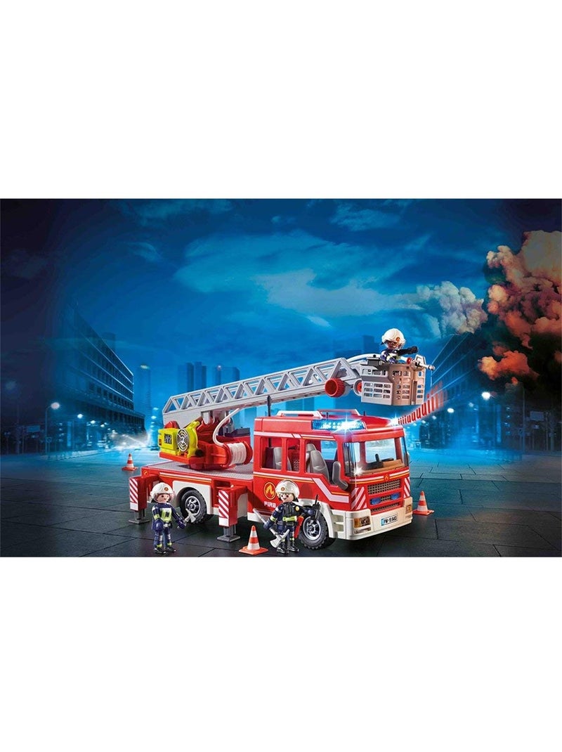 Set de 3 : caserne de pompiers + camion à échelle + véhicule de secours N/A - Kiabi