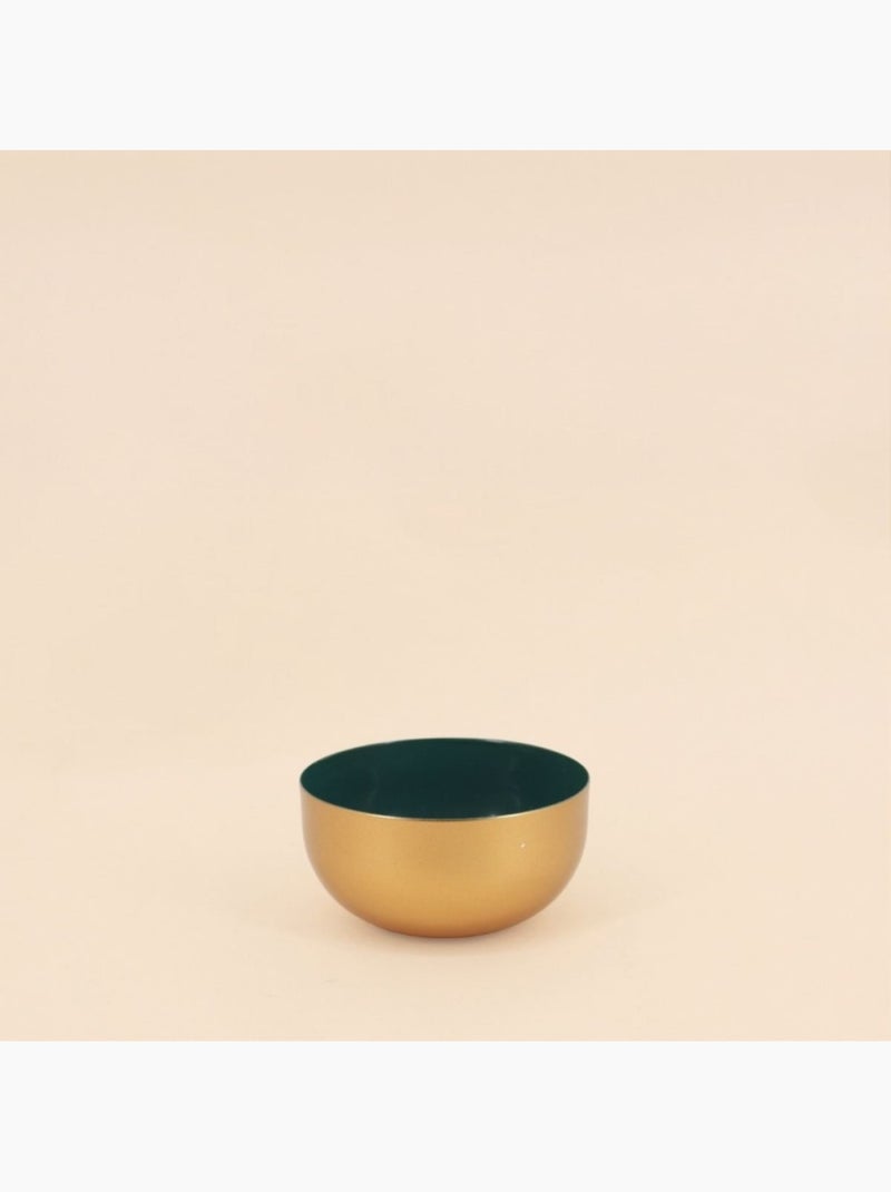Set de 3 coupes dorées intérieur vert Doré - Kiabi