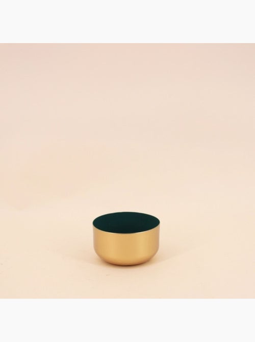 Set de 3 coupes dorées intérieur vert - Kiabi
