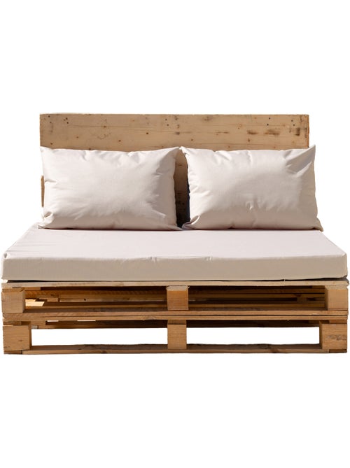 Set de 3 coussins palette extérieur  imperméable et déhoussable MINORQUE - Kiabi