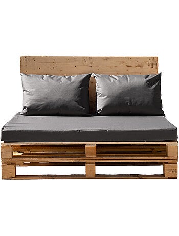 Set de 3 coussins palette extérieur imperméable et déhoussable MINORQUE