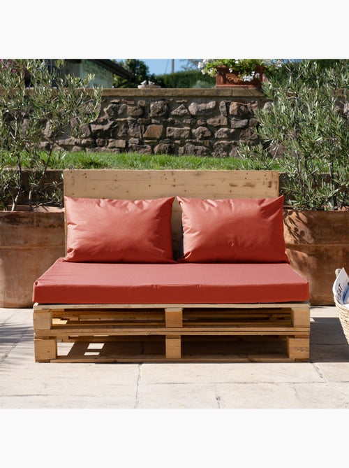 Set de 3 coussins palette extérieur  imperméable et déhoussable MINORQUE - Kiabi