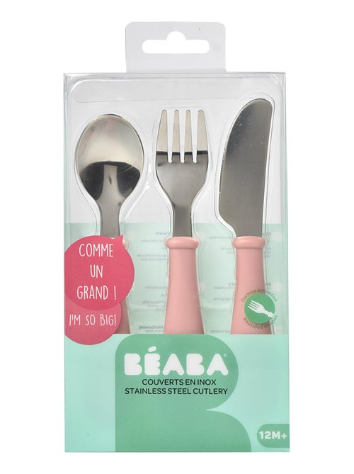 Set de 3 couverts bébé old pink - Kiabi