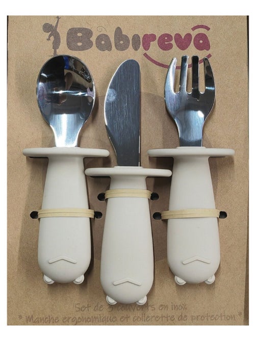 Set de 3 couverts en inox - Kiabi