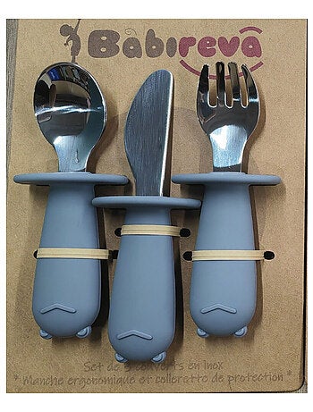 Set de 3 couverts en inox