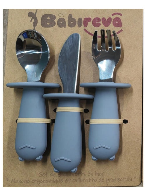 Set de 3 couverts en inox - Kiabi