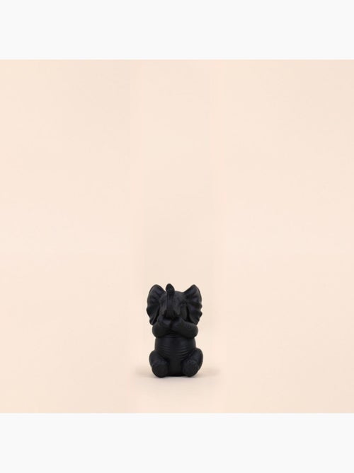 Set de 3 éléphants de la sagesse en résine noire - Kiabi