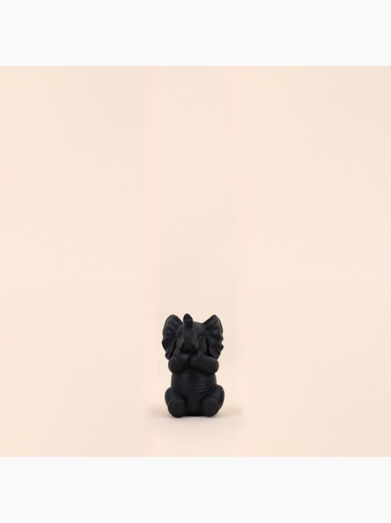 Set de 3 éléphants de la sagesse en résine noire Noir - Kiabi