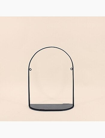 Set de 3 étagères murales en métal noir