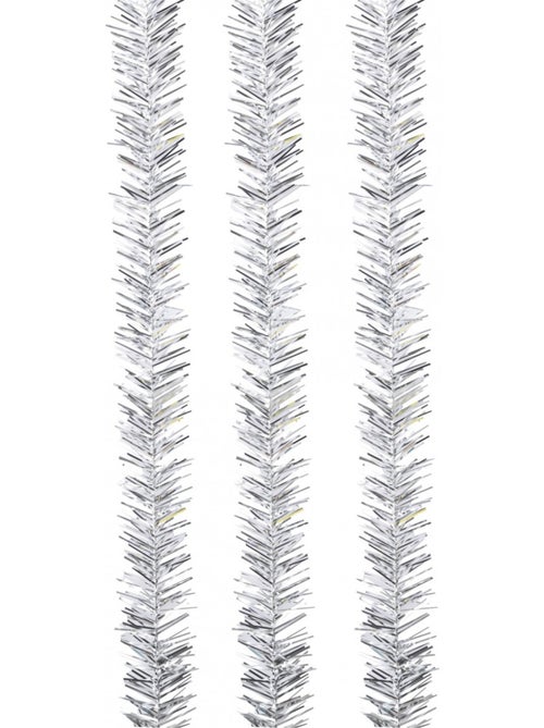 Set de 3 guirlandes 1 pli argent 2 m - Kiabi