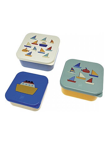 Set de 3 lunch box les bateaux