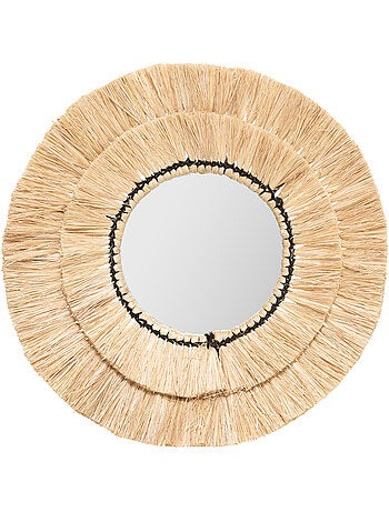 Set de 3 miroirs en raphia ALBA