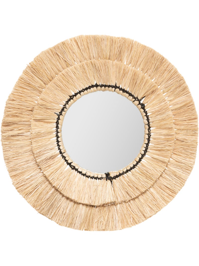 Set de 3 miroirs en raphia ALBA Beige - Kiabi