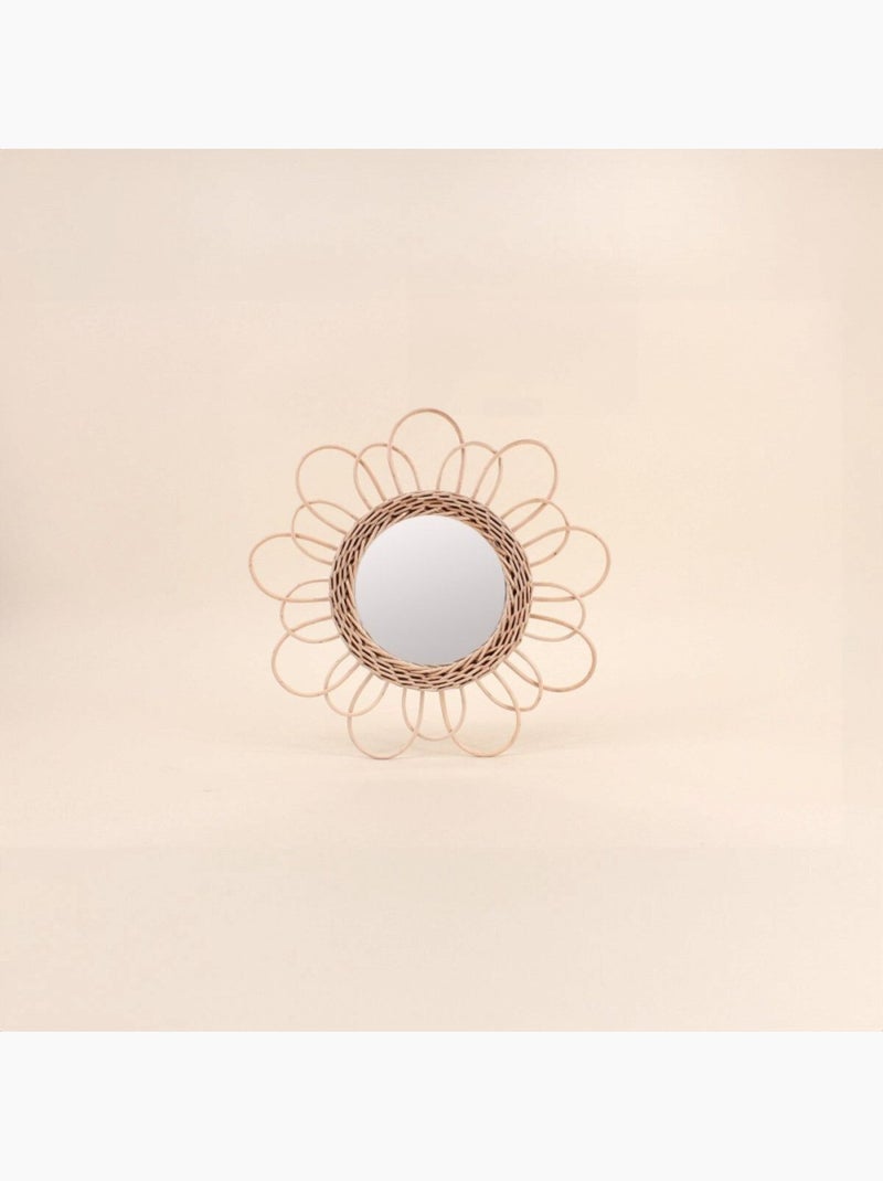 Set de 3 miroirs en rotin 30cm Beige - Kiabi