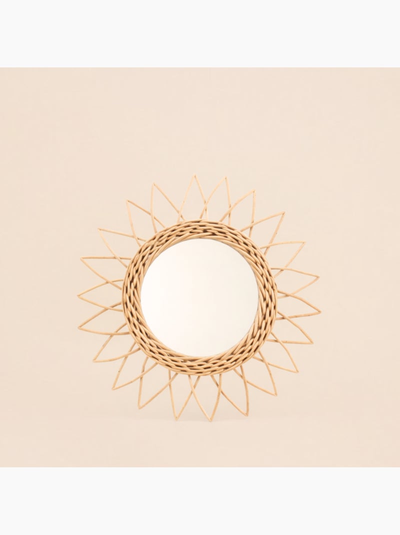 Set de 3 miroirs en rotin 30cm Beige - Kiabi