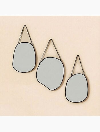 Set de 3 miroirs organiques à accrocher