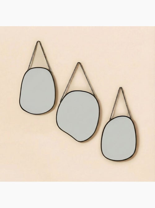 Set de 3 miroirs organiques à accrocher - Kiabi