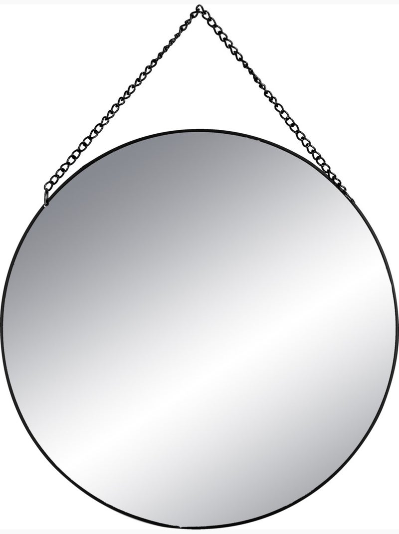 Set de 3 miroirs ronds à suspendre en métal LENY Noir - Kiabi