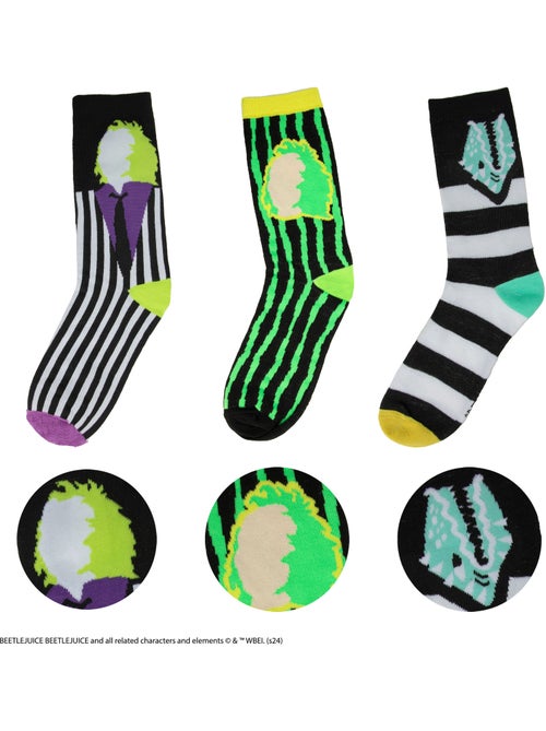 Set de 3 paires de chaussettes beetlejuice - beetlejuice - Kiabi