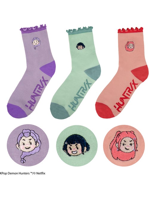 Set de 3 paires de chaussettes huntr/x - kpop demon hunters - Kiabi