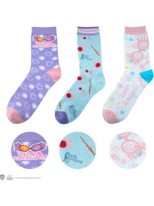 Set de 3 paires de chaussettes luna lovegood - harry potter - Kiabi