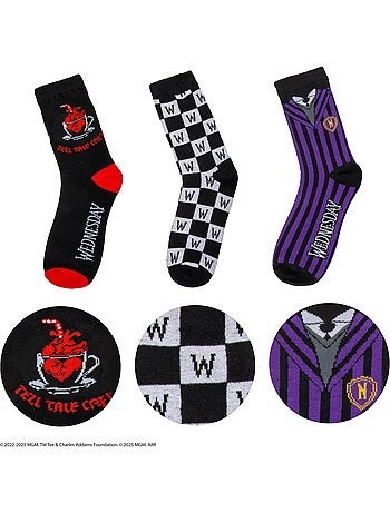 Set de 3 paires de chaussettes mercredi - mercredi
