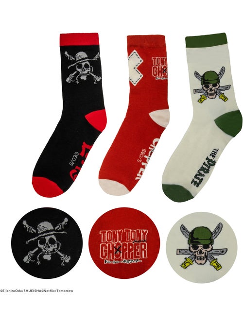 Set de 3 paires de chaussettes one piece - one piece - Kiabi
