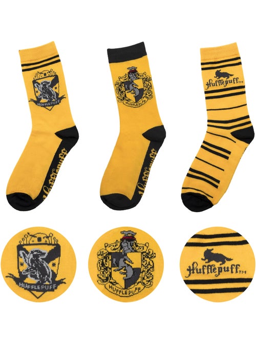 Set de 3 paires de chaussettes poufsouffle - harry potter - Kiabi