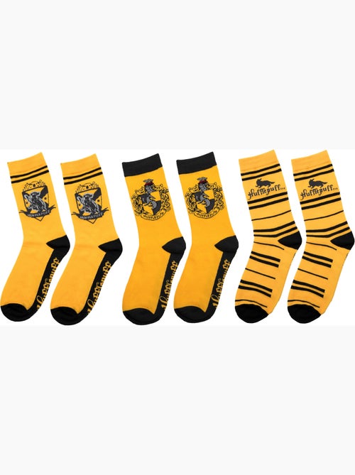 Set de 3 paires de chaussettes poufsouffle - harry potter - Kiabi