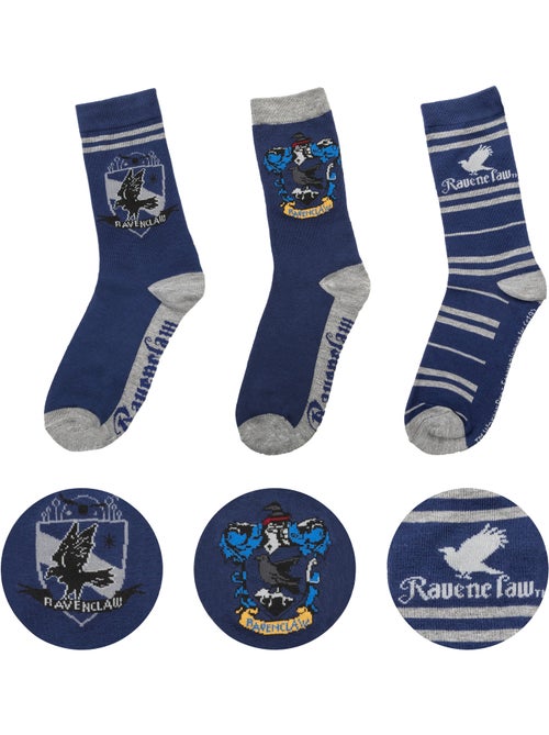 Set de 3 paires de chaussettes serdaigle - harry potter - Kiabi
