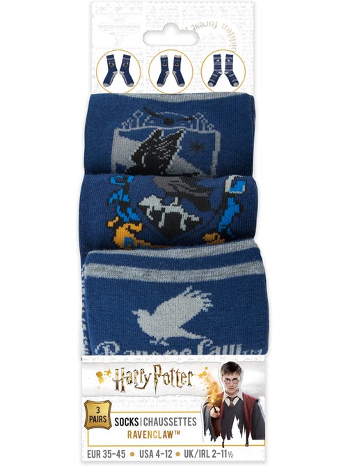 Set de 3 paires de chaussettes serdaigle - harry potter - Kiabi
