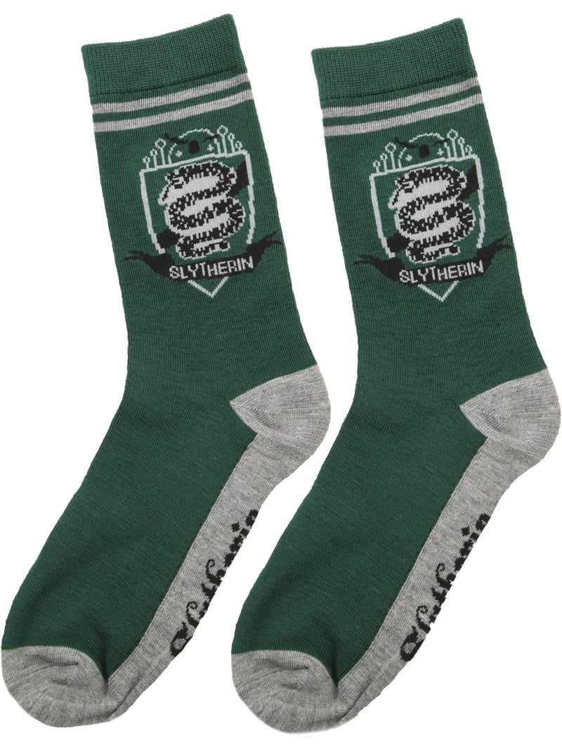 Set de 3 paires de chaussettes serpentard - harry potter Vert - Kiabi