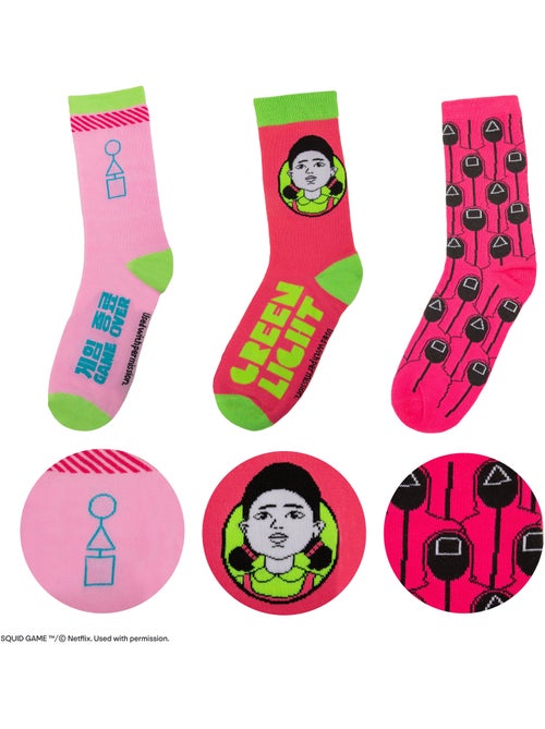 Set de 3 paires de chaussettes squid game - squid game - Kiabi